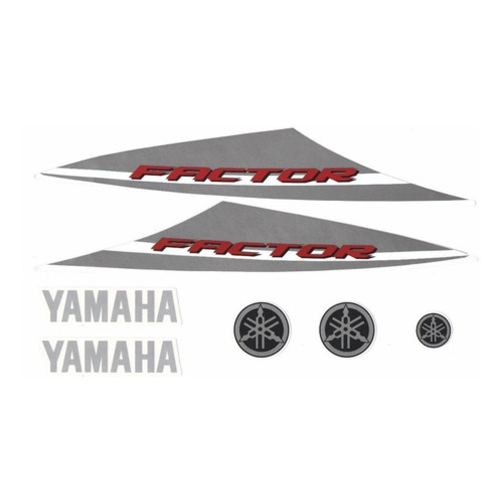 Kit Adesivos Faixa Ybr 125 Factor Branca 2014 Jogo Adesivo