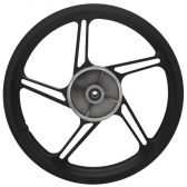 Roda Liga Leve Magnésio Moto Honda Titan 150 Esd / Fan 150 Esd 2014 Em Diante 5 Palitos Scud - Preta