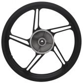 Roda Liga Leve Magnésio Moto Honda Titan 150 Esd / Fan 150 Esd 2014 Em Diante 5 Palitos Scud - Preta