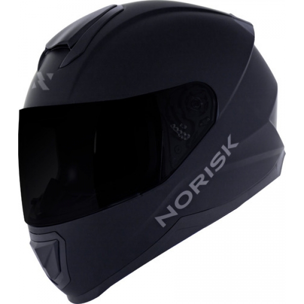 Capacete Moto Esportivo Fechado Norisk Razor Monocolor Solid Preto C/ Selo Inmetro - Fosco