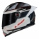 Capacete Moto Fechado LS2 FF358 Classsic S Digital Striker C/ Spoiler Masculino Feminino Lançamento - Branco Preto