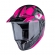 Capacete Moto Feminino Bieffe 3 Sport Hills Esportivo Cross Trilha Cinza Rosa C/ Selo Inmetro Lançamento