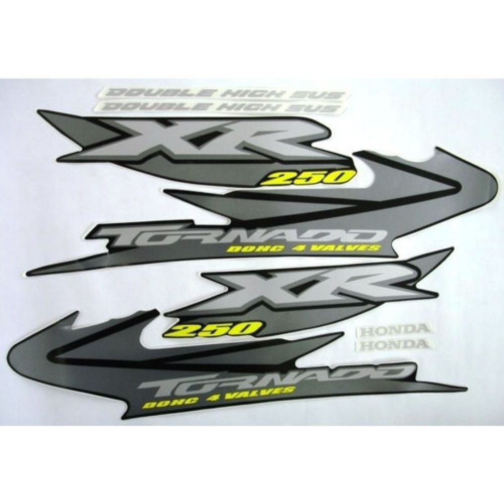 Kit Adesivos Faixa Xr 250 Tornado 2004 Preta Jogo Adesivo