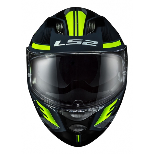 Capacete Moto Esportivo Fechado Ls2 Ff320 Stream Shadow Cinza Amarelo Neon C/ Óculos Interno C/ Selo Inmetro