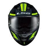 Capacete Moto Esportivo Fechado Ls2 Ff320 Stream Shadow Cinza Amarelo Neon C/ Óculos Interno C/ Selo Inmetro