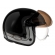 Capacete Moto Aberto Peels F-21 F21 Click Yesterday Vintage Retro C/ 2 Viseiras Queixeira Removível - Preto Cinza Brilho