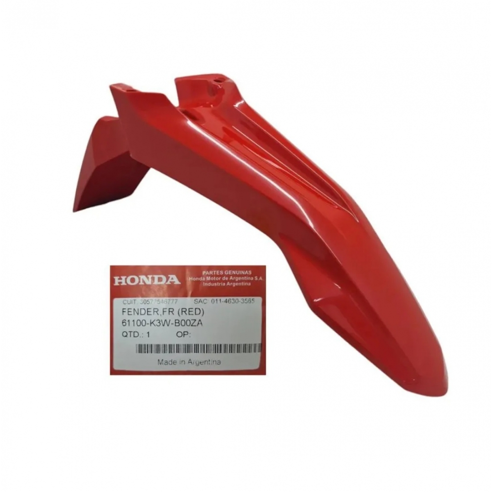 Paralama Dianteiro Vermelho Moto Xr 300l Xr 300 L Tornado 2024 2025 Original Honda Vermelho - Preto