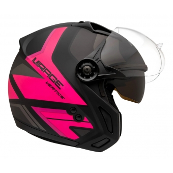 Capacete Moto Feminino Custom Peels Mirage Living Vertice Aviador C/ Óculos Queixeira Removível