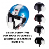 Viseira Bolha Fumê Bubble Capacete Custom Bieffe B45 Original Fume - Cristal