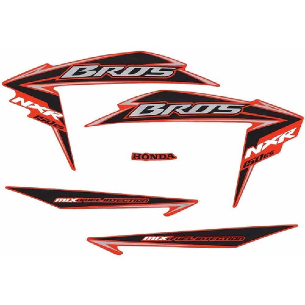 Kit Adesivos Faixa Nxr Bros 150 Es Laranja 2011 Jogo Adesivo