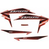 Kit Adesivos Faixa Nxr Bros 150 Es Laranja 2011 Jogo Adesivo