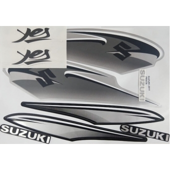 Kit Adesivos Faixa Suzuki Yes 125 An Prata 2011 Jogo Adesivo