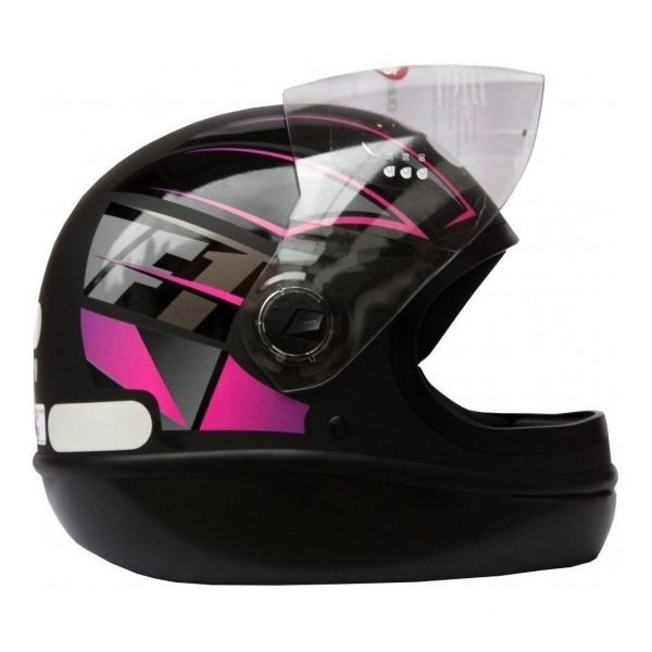 Capacete Moto Feminino Taurus Fórmula 1 Neo Preto Fosco Rosa - Preto/Rosa