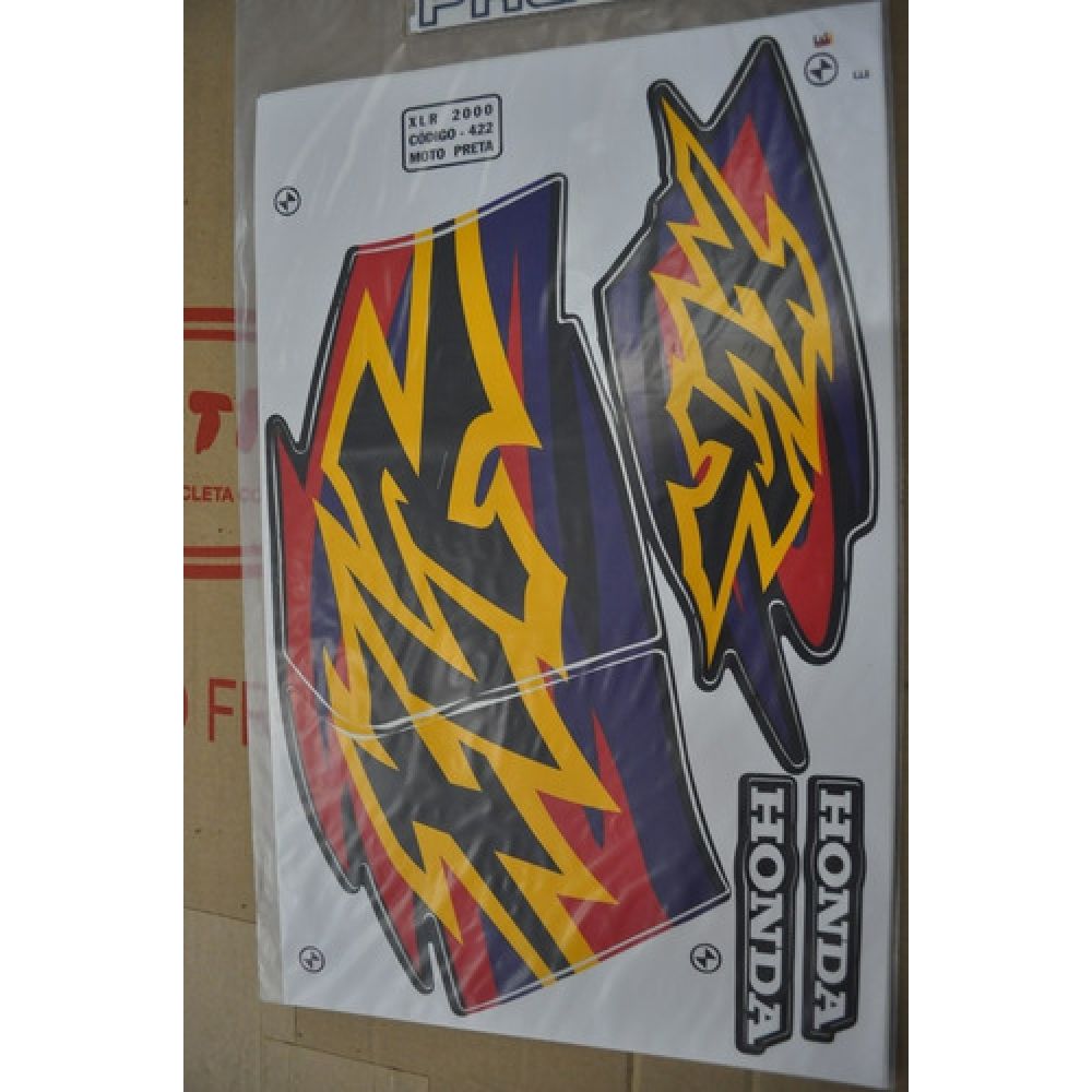 Kit Adesivos Faixa Xlr125 Xlr 125 2000 Preta Jogo Adesivo