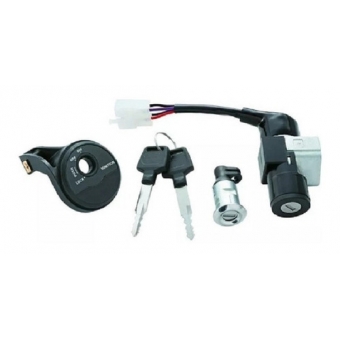 Kit Chave Contato Miolo Ignição Moto Biz 110 2016 2017 2018 C/ Travas