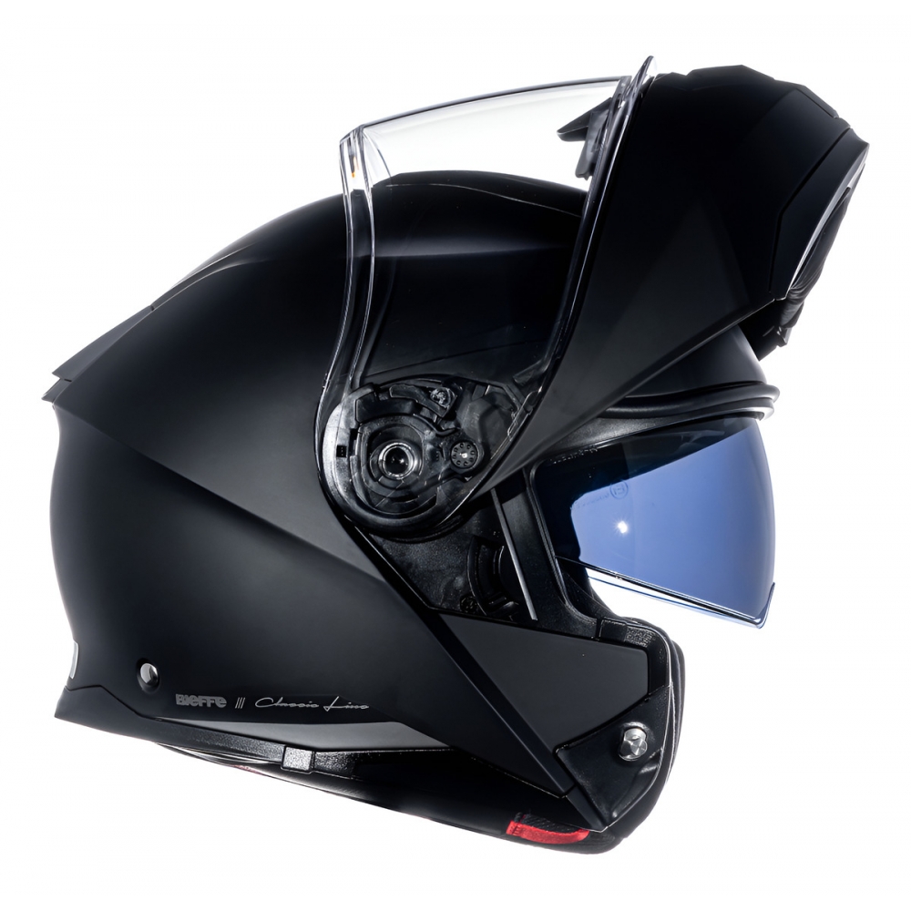 Capacete Moto Robocop Bieffe Premium B- Dynamic Attractie Classic Preto Fosco Escamoteavel C/ Óculos
