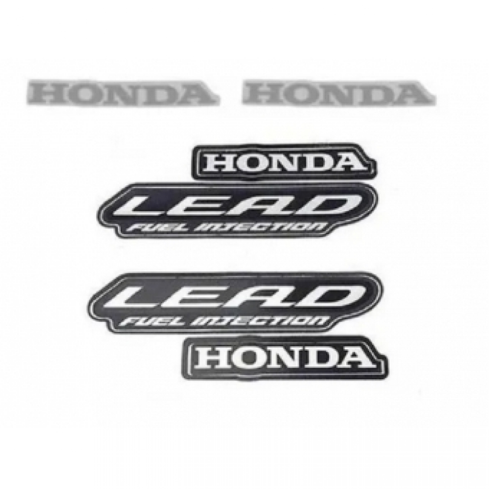 Kit Adesivos Faixas Honda Lead 110 2012 Jogo Adesivo Moto - Preta