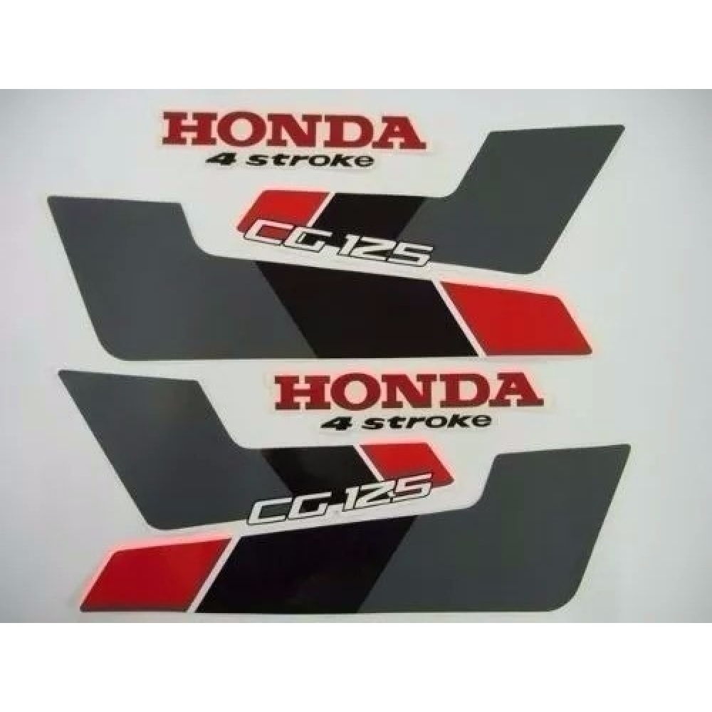 Kit Adesivos Faixa Cg 125 1987 Branca Cg125 Jogo Adesivo
