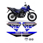 Kit Adesivos Faixas Moto XTZ 150 Crosser 2021 2022 Azul Jogo Adesivo Jotaesse