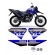 Kit Adesivos Faixas Moto XTZ 150 Crosser 2021 2022 Azul Jogo Adesivo Jotaesse