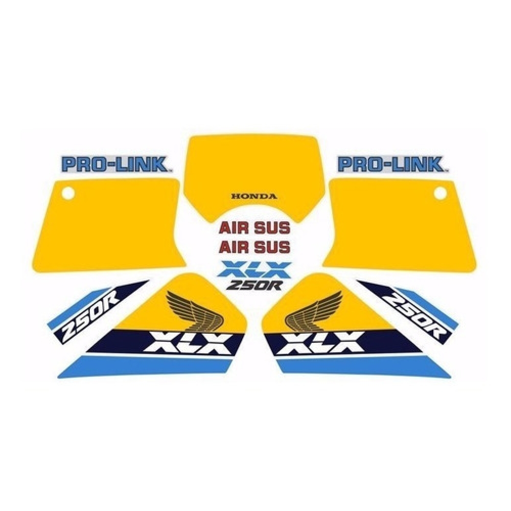 Kit Adesivos Faixa Xlx 250 Xl250x 1988 Branca Jogo Adesivo