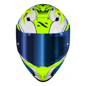 Capacete Moto Norisk Flow Robot Branco Amarelo C/ Spoiler + Viseira Extra Lançamento