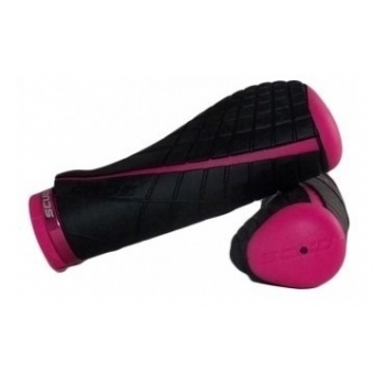 Par De Manopla Punho Moto Concept 2 Ergonômica Anatômica Descanso P/ Mão Scud Preto / Rosa