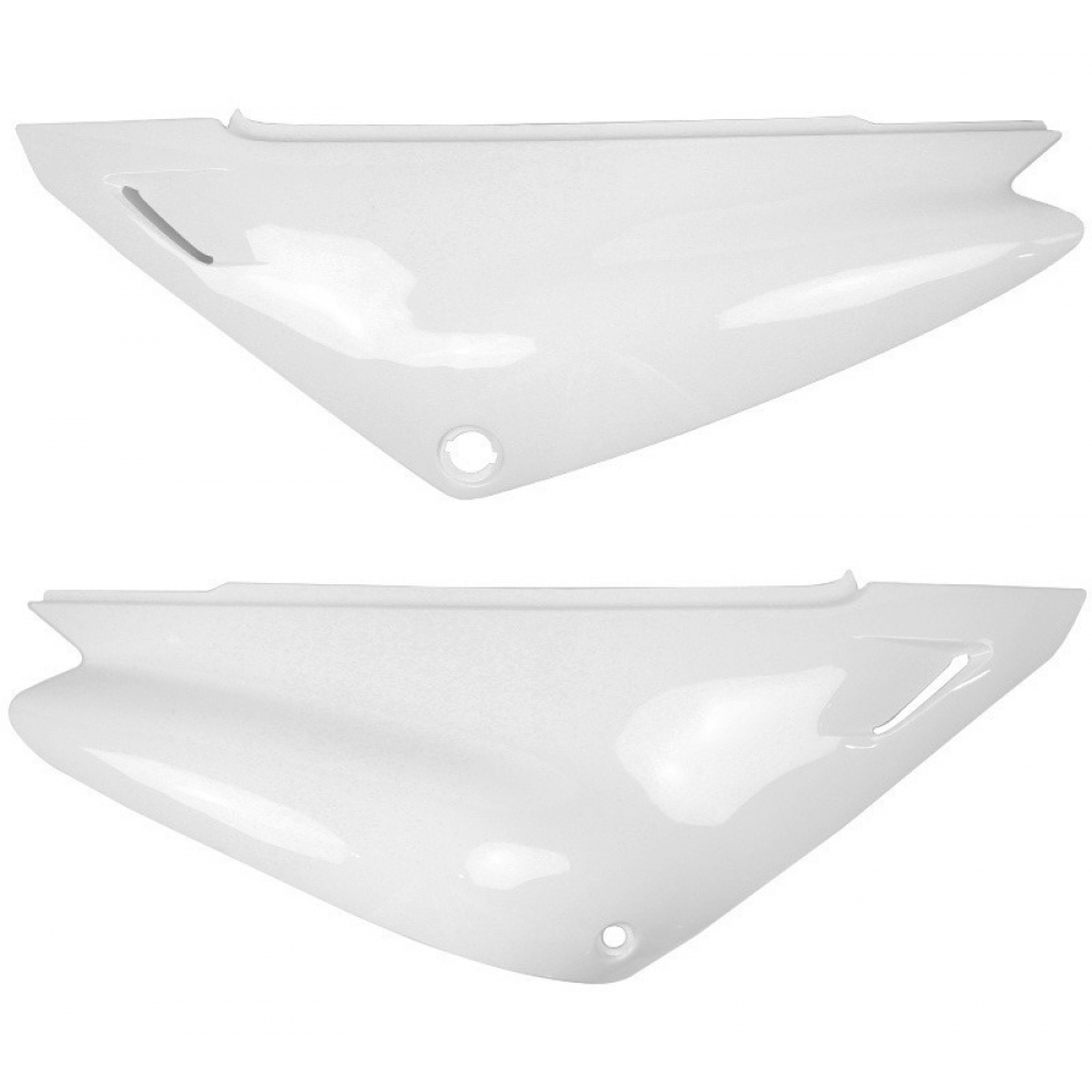 Par De Tampa Lateral Moto Yamaha Xtz 125 Xtz125 Branca Carenagem Modelo Original S/ Adesivo - Branca