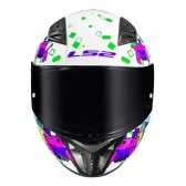 Capacete Moto LS2 FF810 Vigo Space Attack  Branco C/ Spoiler Masculino Feminino Lançamento