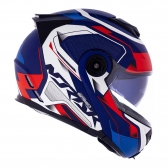 Capacete Moto Robocop Escamoteável Norisk Route FF345 Speedmax Articulado C/ Óculos E Selo Inmetro - Azul Branco Fosco