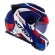Capacete Moto Robocop Escamoteável Norisk Route FF345 Speedmax Articulado C/ Óculos E Selo Inmetro - Azul Branco Fosco