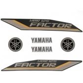 Kit Adesivos Faixa Ybr 125 Factor Preta 2012 Jogo Adesivo