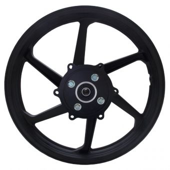 Roda Liga Leve Magnésio Moto Bros 150 Bros 160 ESD (Disco Dianteiro) 6 Palitos Preta