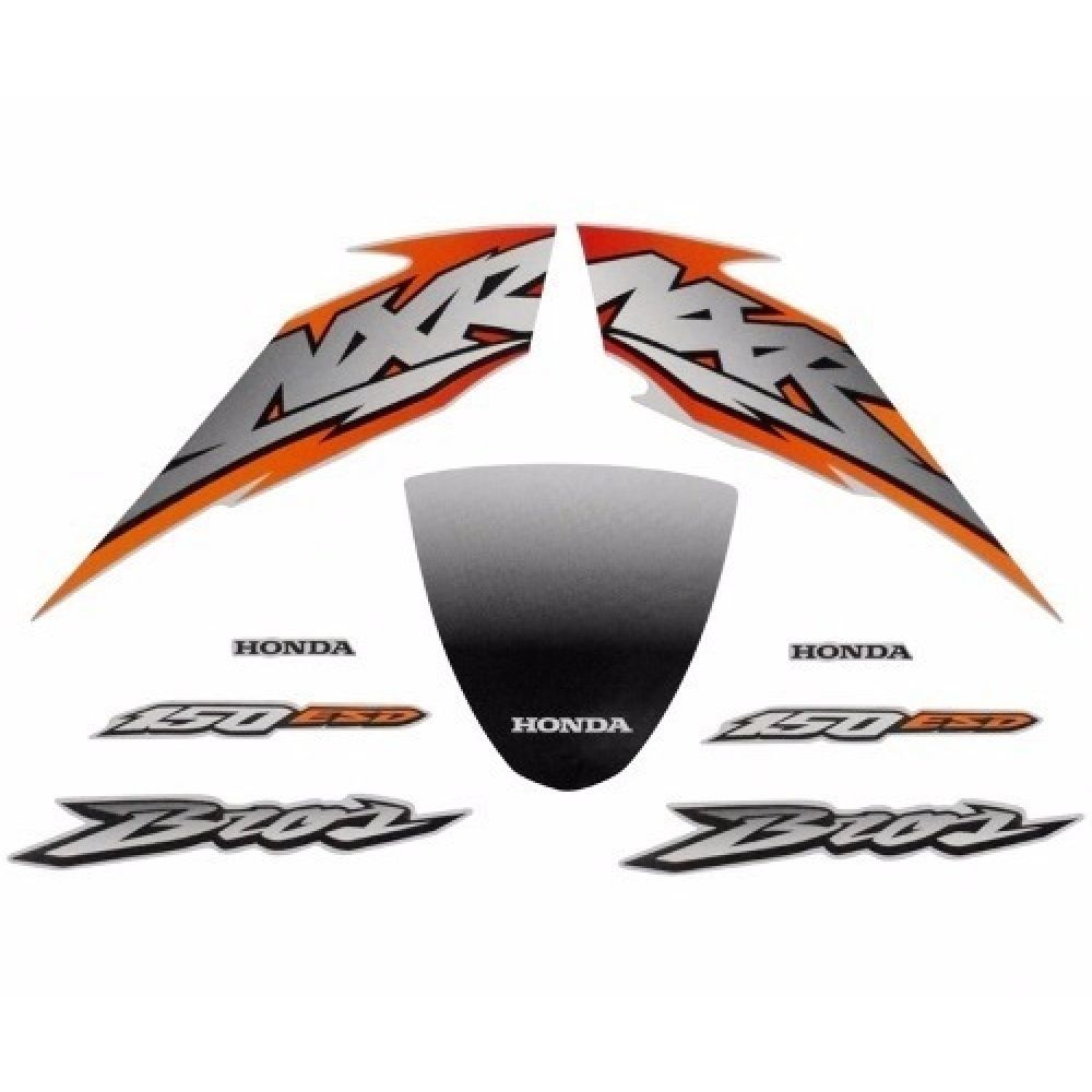 Kit Adesivos Faixa Nxr Bros 150 Esd Branca 2004 Jogo Adesivo