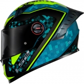 Capacete Moto LS2 FF358 Pro Classsic Striker Azul C/ Spoiler Masculino Feminino Lançamento