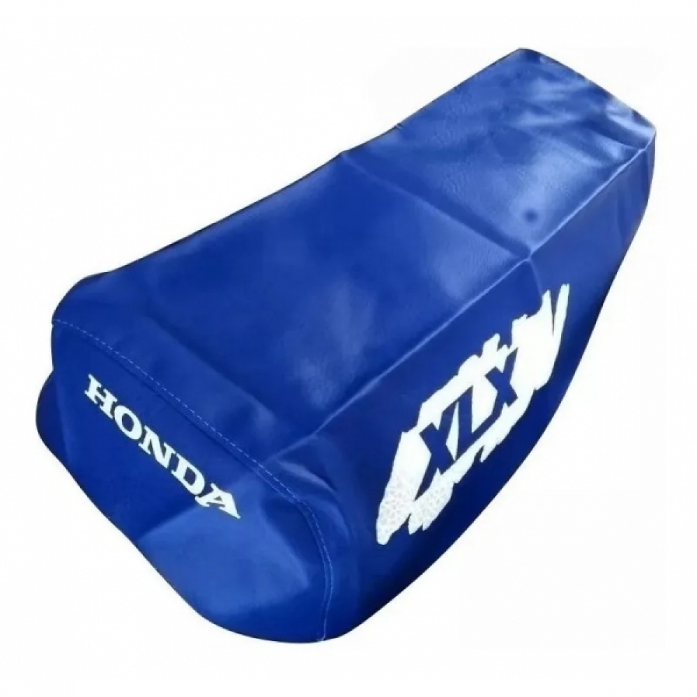 Capa De Banco Moto Honda Xlx 250 1982 até 1992 Modelo Original Azul C/ Escrita - Preto