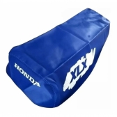 Capa De Banco Moto Honda Xlx 250 1982 até 1992 Modelo Original Azul C/ Escrita - Preto