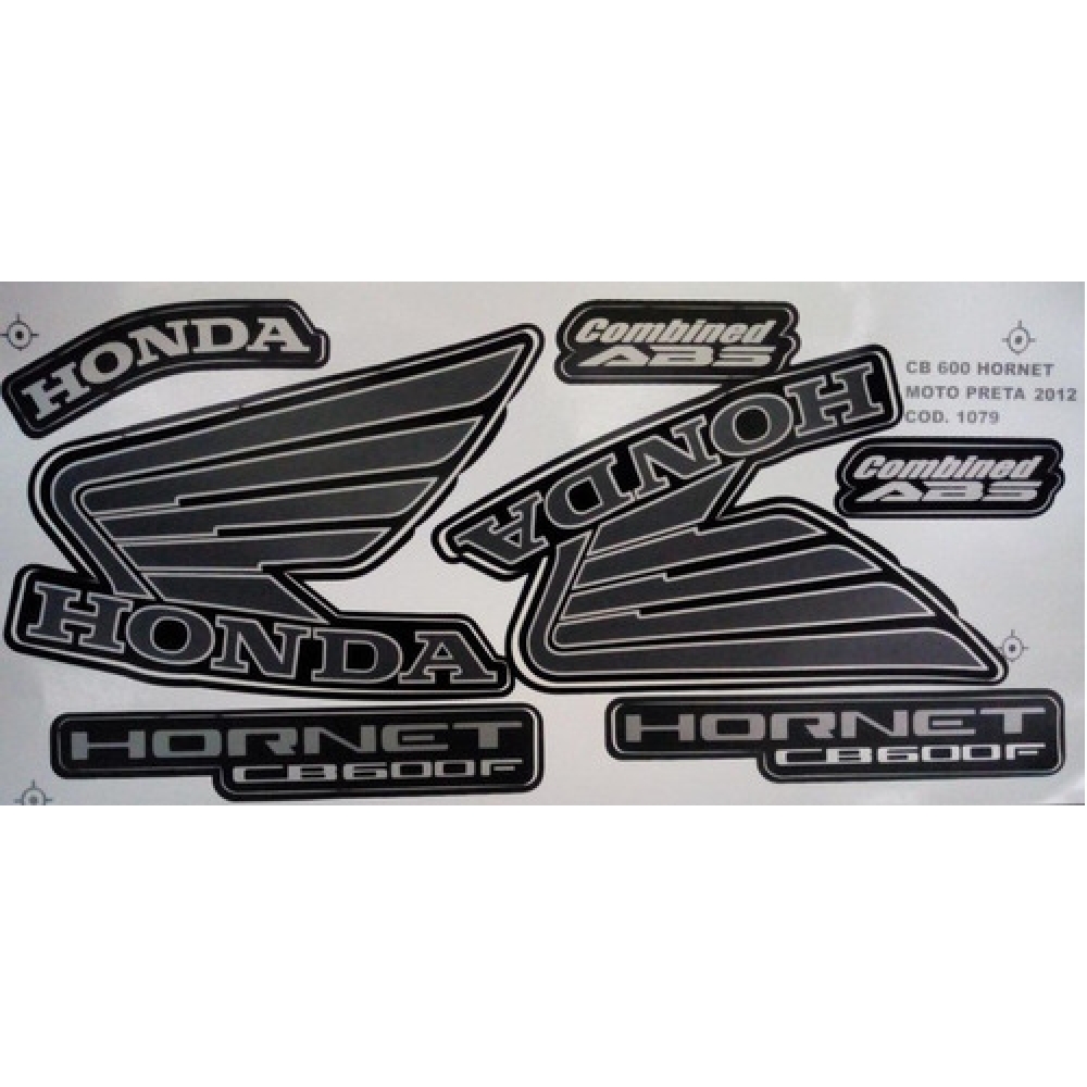 Kit Adesivos Faixa Cb 600 Hornet Preta 2012 Jogo Adesivo