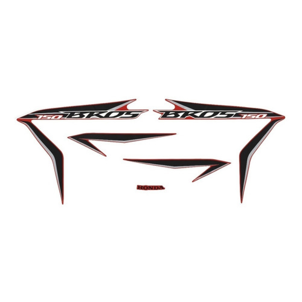 Kit Adesivos Faixa Nxr Bros 150 Vermelha 2013 Jogo Adesivo
