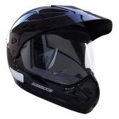 Capacete Esportivo Ebf Motard Solid C/ Viseira Motocross Trilha Preto Brilhante C/ Selo Inmetro - Preto
