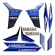 Kit Adesivos Faixas Moto XTZ 250 Lander 2021 2022 Azul Jogo Adesivo
