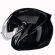 Capacete Moto Custom Peels F21 Mirage Classic Solid Piloto Aviador C/ Óculos Interno Queixeira Removível Lançamento - Preto Brilho