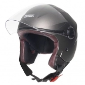 Capacete Moto Aberto Joy 23 By Taurus Custom Cinza Revestido Couro C/ Selo Inmetro