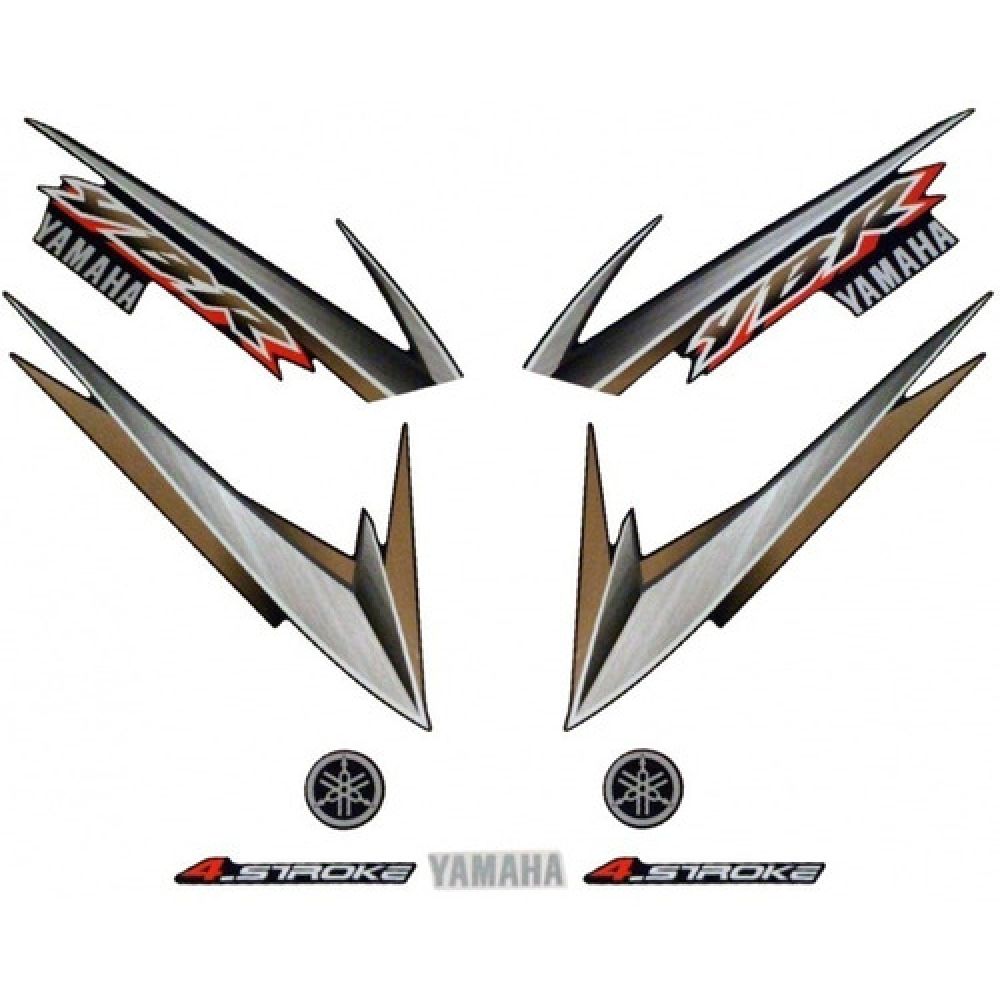 Kit Adesivos Faixa Ybr 125 Preta 2004 Jogo Adesivo
