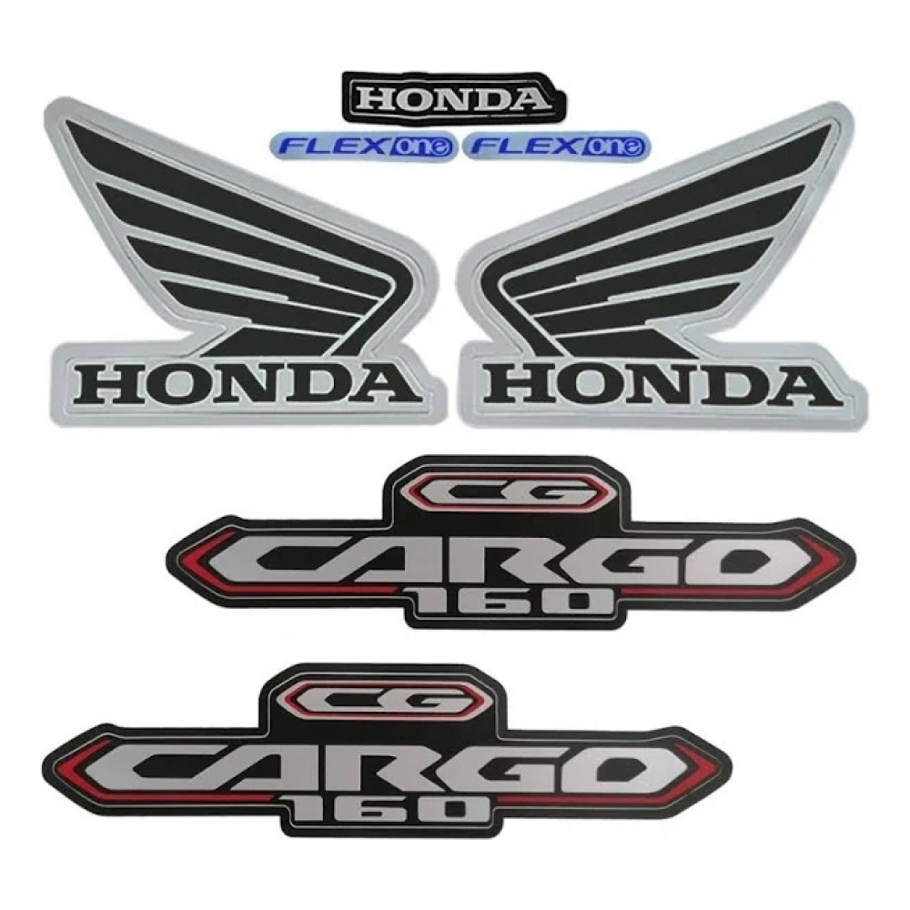 Kit Adesivos Faixas Moto CG 160 CARGO 2016 2017 2018 Branca Jogo Adesivo Jotaesse