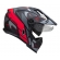 Capacete Moto Bieffe B-Trail Big Trail Conquest Cross Preto Vermelho Fosco C/ Óculos Sol Lançamento