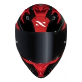 Capacete Moto Norisk Flow Robot Preto Vermelho C/ Spoiler + Viseira Fumê Extra Lançamento - Preto Vermelho