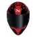 Capacete Moto Norisk Flow Robot Preto Vermelho C/ Spoiler + Viseira Fumê Extra Lançamento - Preto Vermelho