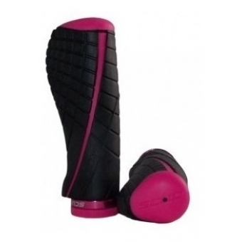 Par De Manopla Punho Moto Concept 2 Ergonômica Anatômica Descanso P/ Mão Scud Preto / Rosa