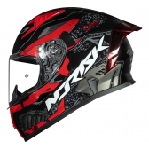 Capacete Moto Norisk Flow Robot Preto Vermelho C/ Spoiler + Viseira Fumê Extra Lançamento - Preto Vermelho